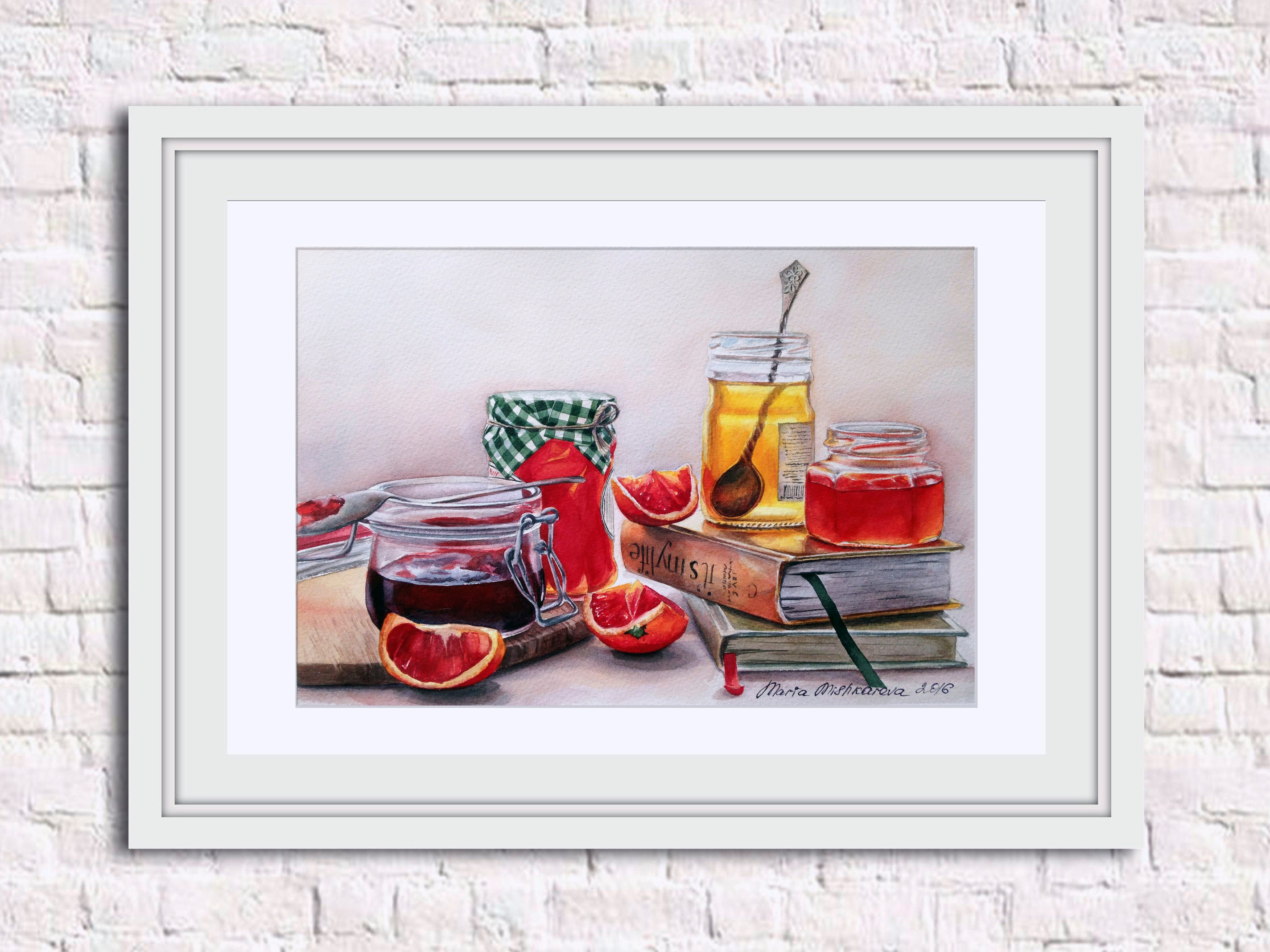 Jam Jars Painting Watercolor PRINTABLE ART Instant Digital Etsy