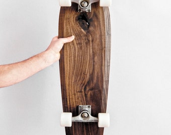 Skateboard Cruiser Wooden Skateboard Walnut Walnut Longboard Made of Walnut Wooden Skateboard Rolling Wood Big Cruiser Wood Design