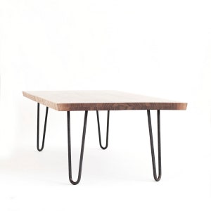 Coffee Table, Wood Table, Coffee Table, Hairpinlegs, Solid Wood Table, Bohlentian, Tree Pot, Solid Wood, Solid Table Top, Design