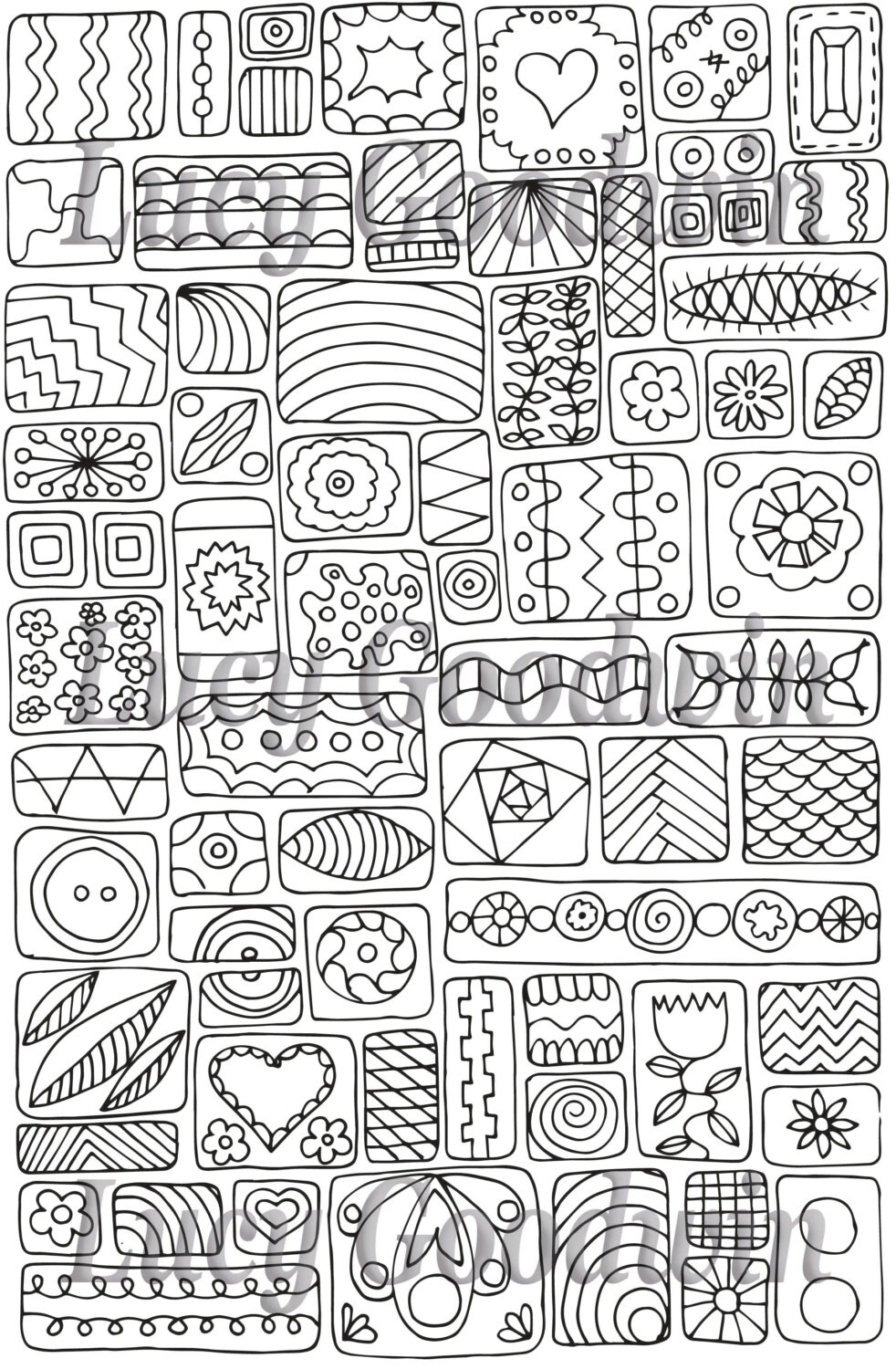 Fun pop art colouring page | Etsy