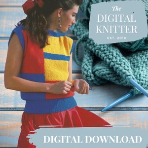 Vintage Knitting Pattern, Cotton Sahara, Patons 3056 Digital PDF Pattern