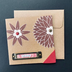 carte de voeux Bloom • oeuvre d'art en papier / papier kraft / carte de voeux vierge