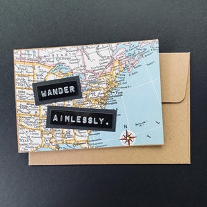 carte de voeux vagabonde • oeuvres d'art / papier kraft / carte de voeux vierge