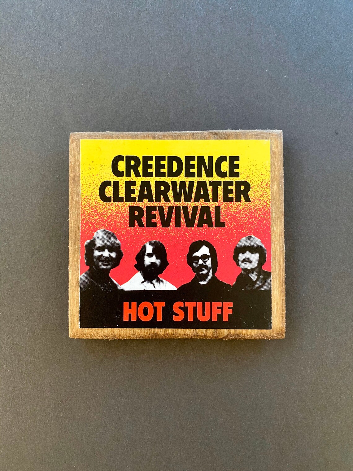 Creedence Clearwater Revival Hot Stuff Album Cover Wooden Etsy