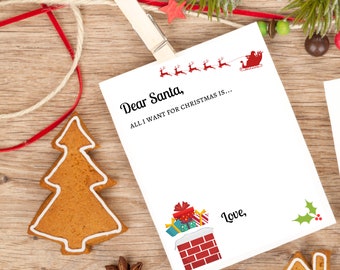 Dear Santa Letter Digital Download