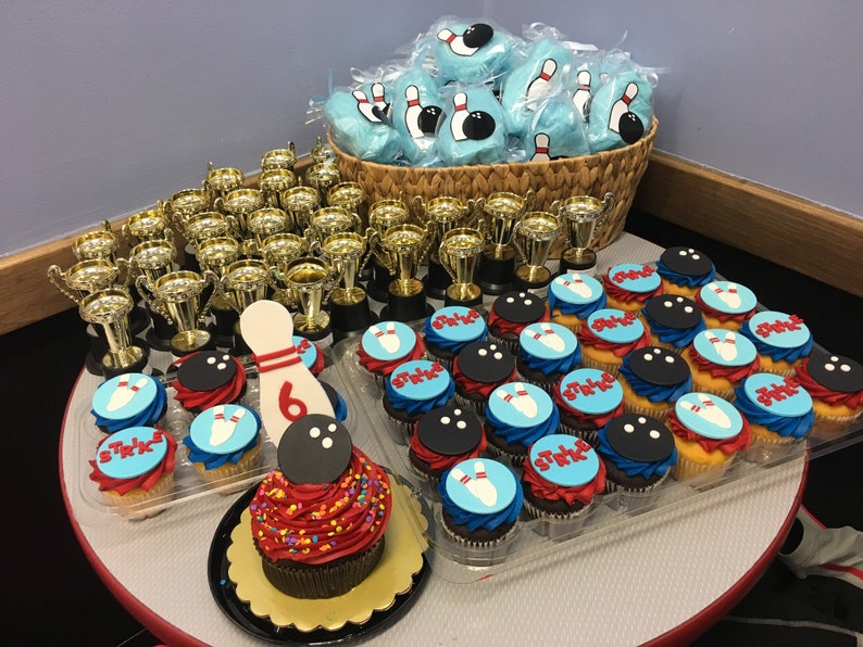 40 Cotton Candy Bowling Party Favors Bowling Treat bags Etsy