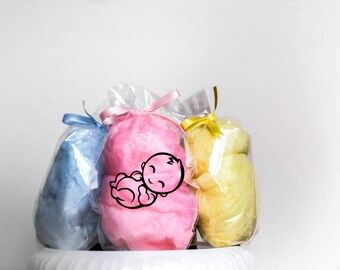 Cotton Candy Baby Shower Favors, Gender Reveal, Set of 30