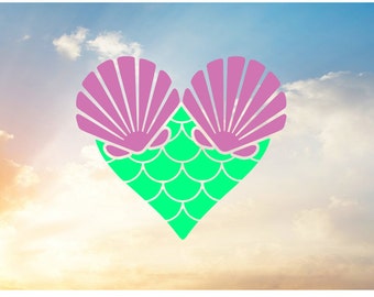 Mermaid Heart SVG File – DIY Decal, Shirt Design