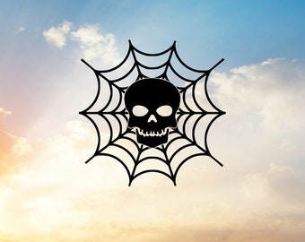 Spider Web Svg, Web Svg, Skull Svg, Halloween Svg, Halloween Decal, Halloween Shirt