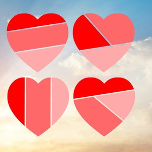 Heart Svg, Geometric Heart Svg, Valentine Svg, Valentine&#39;s Day Svg, Love Svg, Always and Forever Svg, Anniversary Svg, Soulmate Svg