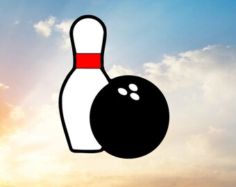 Arquivo SVG de bola e pino de boliche (Download digital)