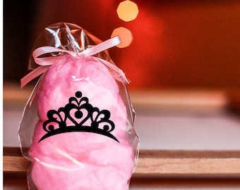 Princess Cotton Candy Birthday Party Favors, Gender Reveal, Weddings, Baby Showers, Bridal Shower