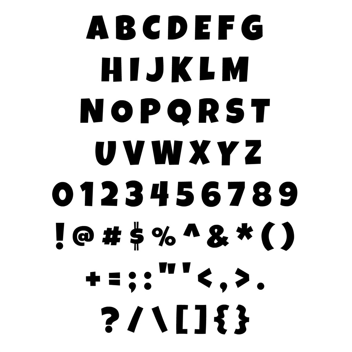 Font SVG For Cutting Machine Bold Font SVG Thick Font SVG Etsy