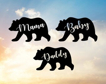 Mama Bear Svg, Daddy Bear SVG,  Baby Bear SVG file for cutting machine--- Mama Bear Shirt and Baby Bear Shirt