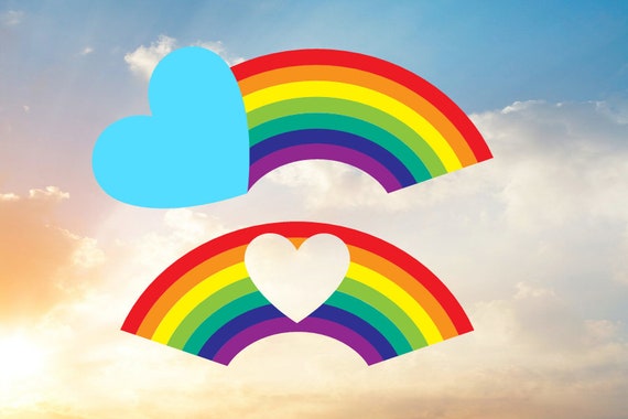 Download Rainbow Baby Svg Baby Svg Rainbow And Heart Svg Rainbow Etsy