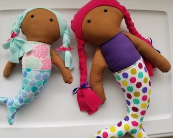 Mermaid Doll Sewing Pattern, 16 inch PDF (Digital Download)