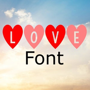 Valentine Font Svg, Heart Font, Valentine Svg, Love Svg, Always and Forever Svg, Heart Svg, Anniversary Svg, Soulmate Svg