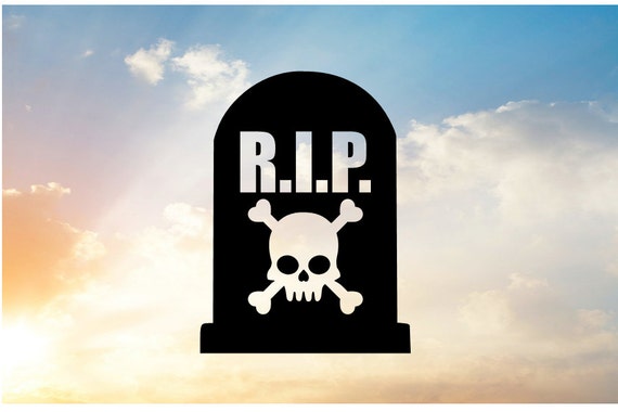 Halloween Tombstone R.I.P with Skulls Design SVG PNG Files, Cricut,  Silhouette Studio, Digital Cut Files Waterslides