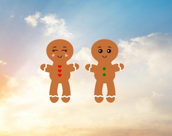 Gingerbread Man SVG, Christmas Cut File (Digital Download)