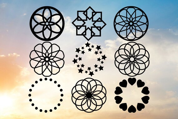 Download Dream Catcher Svg Monogram Circle Svg Mandala Svg Star Svg Etsy