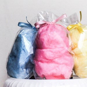 30 Cotton Candy Birthday Party Favors- Rainbow Assortment of Colors