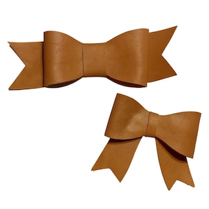 Faux Leather Hair Bow Template SVG, DIY Bow Cut File