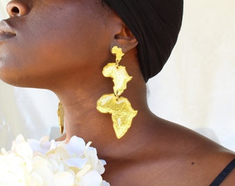 Statement African earrings - Tri Africa