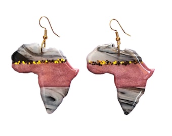 Pink Africa earrings