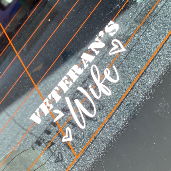 Veteran’s wife decal sticker