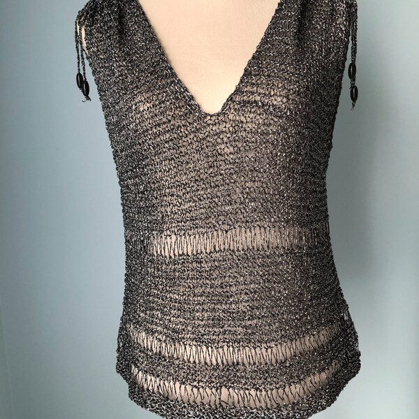 Hand Knit Tank Top Etsy
