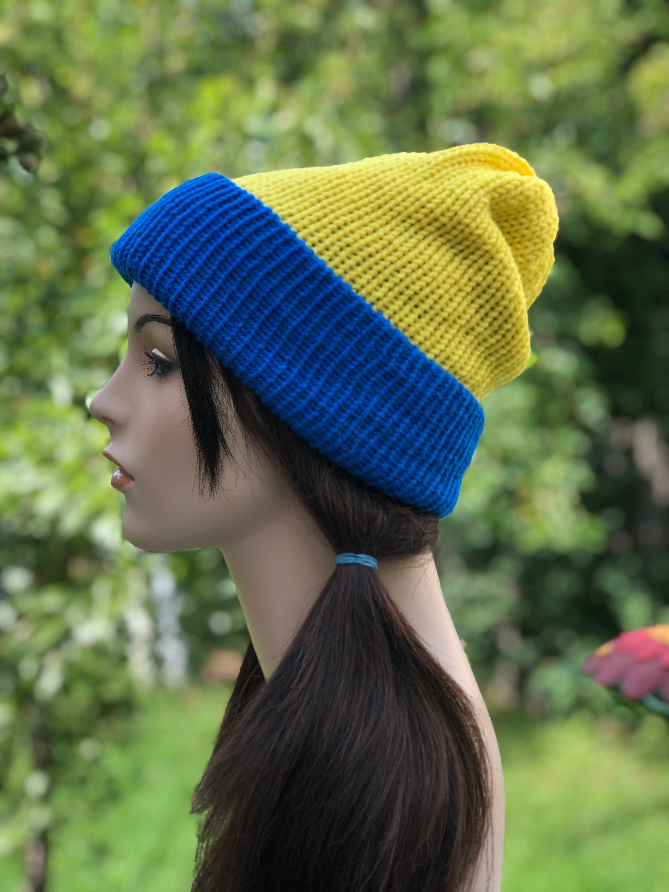 Double Layered Slouchy Beanie Unisex Hand Knit Classic  display picture 1
