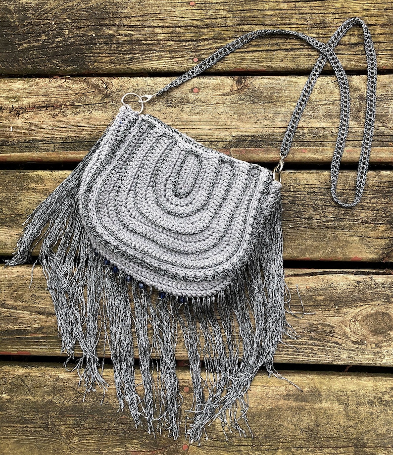Crossbody Bag/summer Fringe Bag/hippie Bag/crochet Etsy