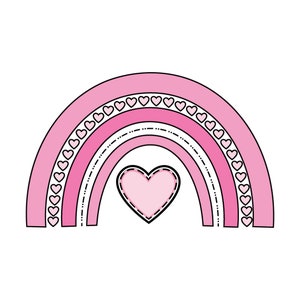 Clipart coeur amour et amitié rose