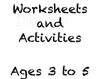 Toddler Worksheets and Activities Digital File - 40 activities and worksheets