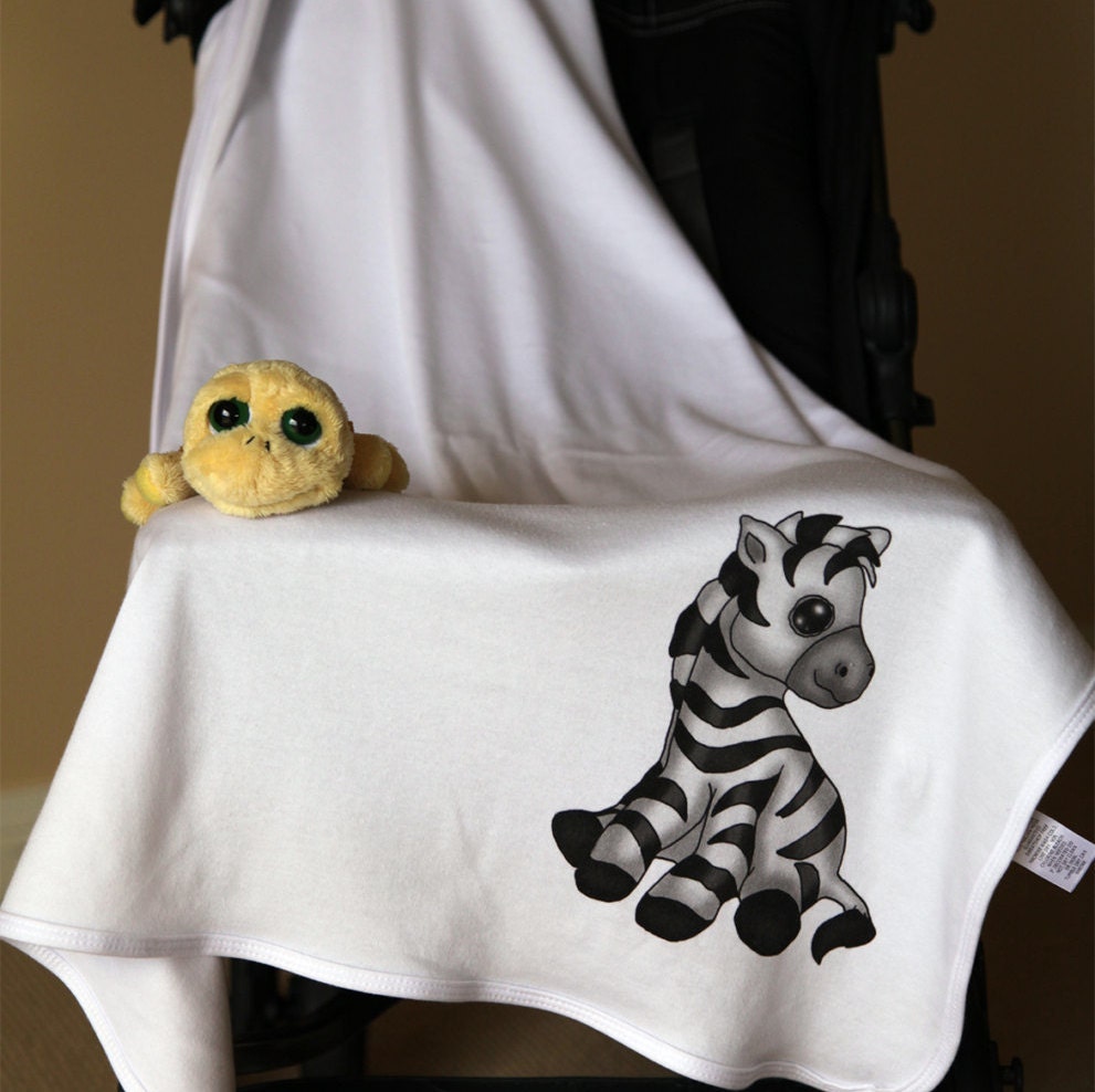 Zebra Baby Blanket Etsy