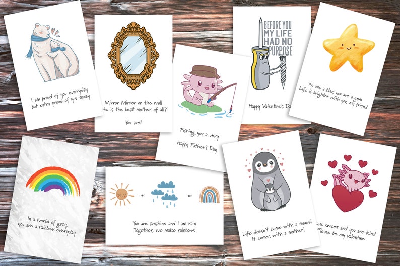Star Friendship Printable 4 X 6 Inch Greeting Card Digital File - Etsy