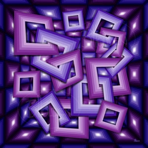 Squares 2 Geometric Abstract Art Print. Abstract print, pink, purple, geometric print, geometric abstract, square, modern art, contemporary wall art, home decor, winter art, positive, cheerful, colourful abstract, crazy