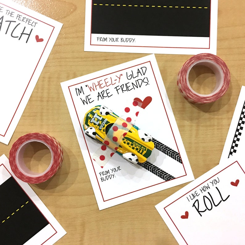 Toy Car Valentine Kid Valentine INSTANT DIGITAL DOWNLOAD Etsy