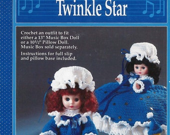 Twinkle Star Music Box Doll Pillow Doll Crochet Instructions PDF - Fibre Craft; Instant Download PDF Instructions