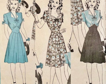 1940s Vintage Hollywood Pattern 1509 For Girls Jacket Skirt Etsy