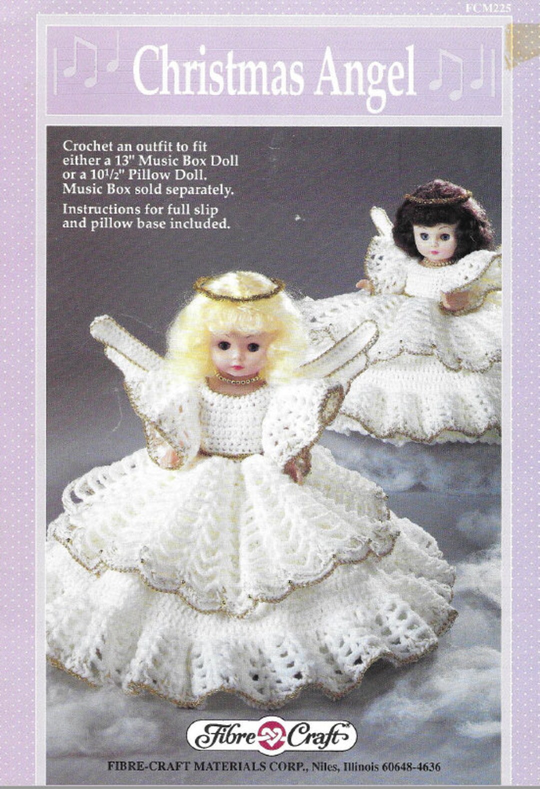 Christmas Angel Crochet Doll Pattern - Fibre Craft #FCM225; Instant ...