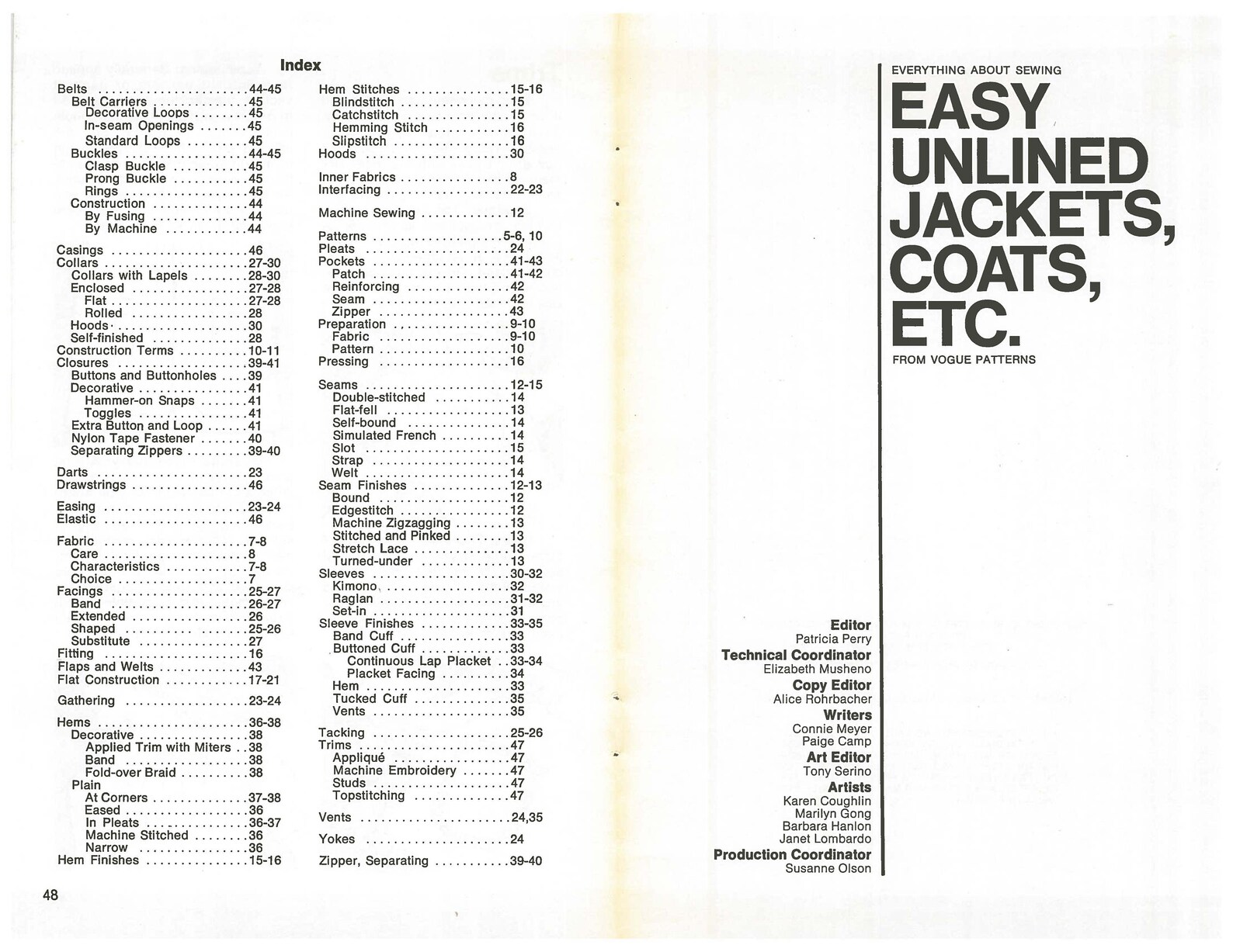 PDF Booklet Easy Unlined Jackets Coats Etc From Vogue Patterns || PDF ...
