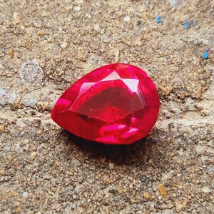 Flawless Mozambique Blood Red Ruby | 13.90 Cts Pear Cut Loose Gemstone | Stunning Luster | Jewelry & Ring Making | Natural Precious Ruby