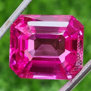 AAA Grade Flawless Ceylon Pink Sapphire Loose Asscher Gemstone Cut 24.20 Cts Quality Ring Size Stone Jewelry& Ring Making Product