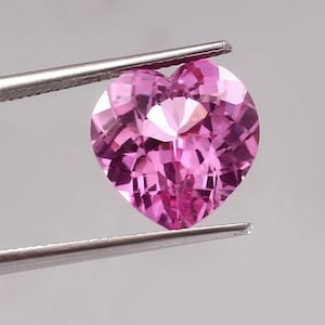 AAA Flawless Ceylon Pink Sapphire Loose Heart Gemstone Cut, Nice Luster Quality Fashion Jewelry & Ring Making Product 12x12 MM