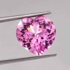 AAA Grade Flawless Ceylon Pink Sapphire Loose Heart Gemstone Cut, Nice Luster Quality Fashion Jewelry & Ring Making Product 13x13 MM