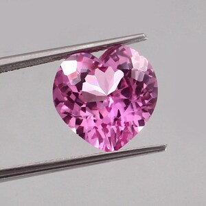 AAA Flawless Ceylon Pink Sapphire Loose Heart Gemstone Cut, Nice Luster Quality Fashion Jewelry & Ring Making Product 13x13 MM
