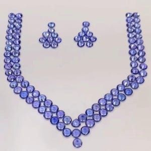 Layout 5mm Round 100% Natural Tanzanite 106 Pcs Loose Gemstone Parcel, Calibrated Faceted Stones for Jewelry Making & Craft