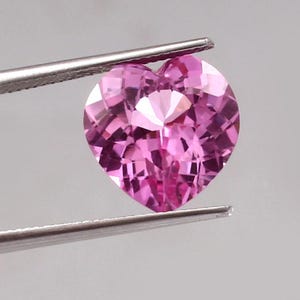 AAA Flawless Ceylon Pink Sapphire Loose Heart Gemstone Cut, Nice Luster Quality Fashion Jewelry & Ring Making Product 12x12 MM