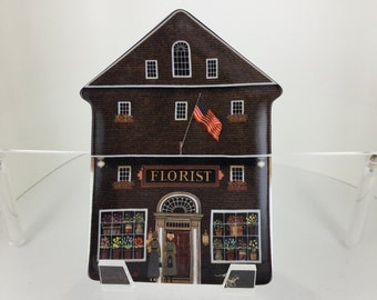 Vintage Folktown Collection Plate #4 &quot;The Town Florist&quot; door Charles Wysocki voor Bradford Exchange 1996